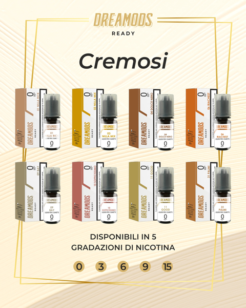 dreamods liquidi pronti 10ml Dreamods Liquidi Pronti 10ml Post Social Cremosi